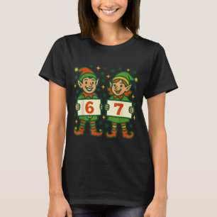 Christmas Elf 6 7 Meme Funny Holiday Elves Gen Alp T-Shirt