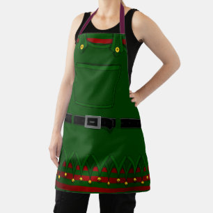Christmas Elf Aprons Festive Holiday Costume Apron