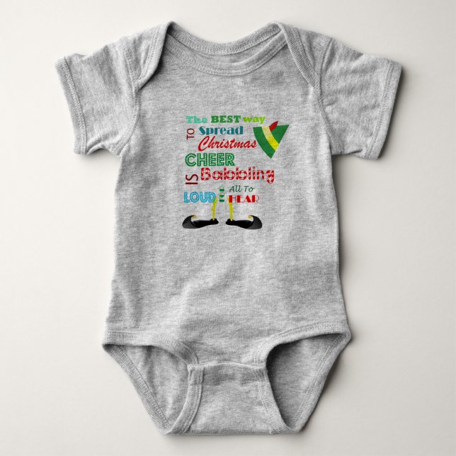 Christmas Elf Baby Bodysuit (Front)