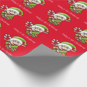Christmas Elf Baby's 1st Christmas Wrapping Paper