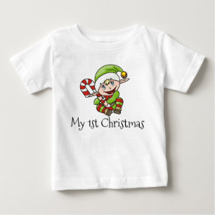 Christmas Elf Baby's My First Christmas Baby T-Shirt