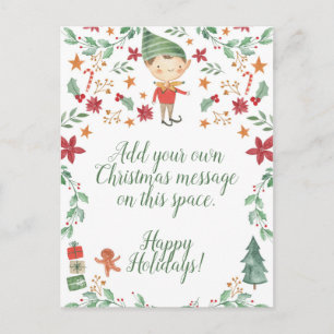 Christmas Elf Boy Postcard