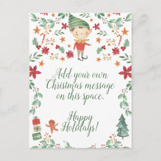 Christmas Elf Boy Postcard
