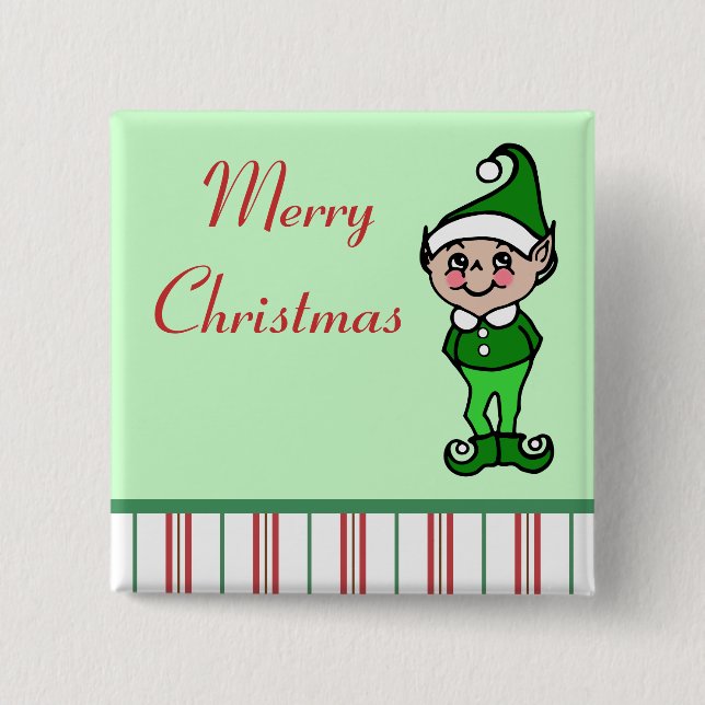 Christmas Elf Button (Front)