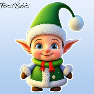 Christmas Elf Cartoon Graphic Xmas Holiday Season