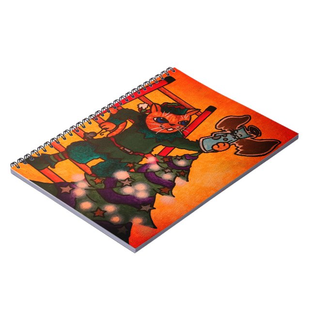 Christmas Elf Cat Notebook (Left Side)