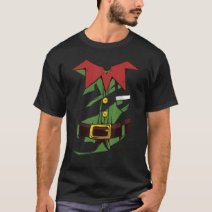 Christmas Elf Costume Uniform Party Women Men T-Shirt