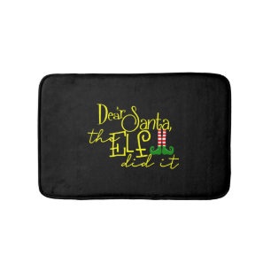 Christmas Elf Did It Bath Mat