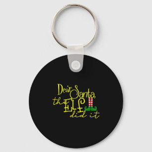 Christmas Elf Did It Key Ring