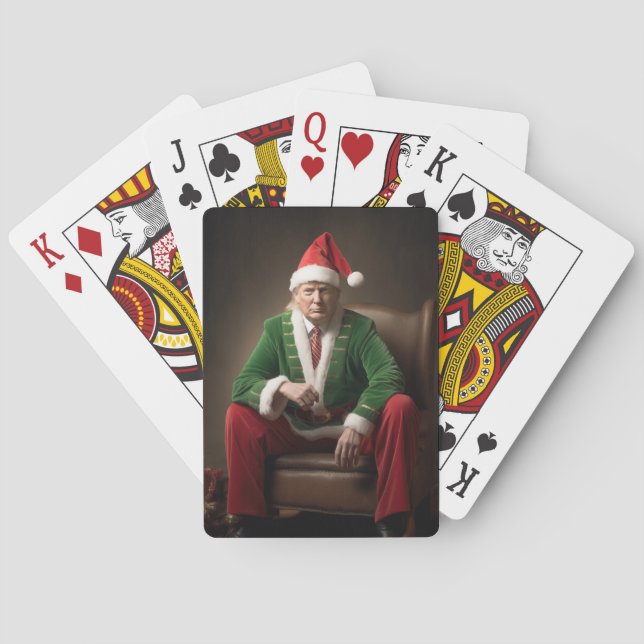 Christmas Elf Donald Trump Playing Cards (Back)
