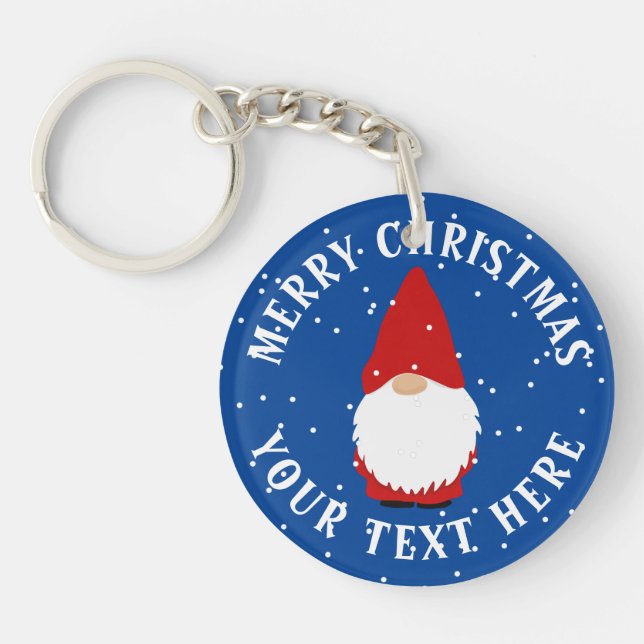 Christmas elf dwarf custom keychain gift (Front)