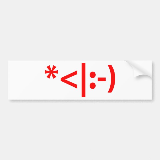 Christmas Elf Emoticon Xmas ASCII Text Art Bumper Sticker (Front)