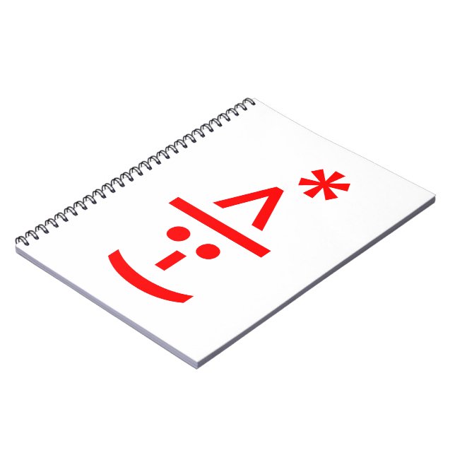 Christmas Elf Emoticon Xmas ASCII Text Art Notebook (Left Side)