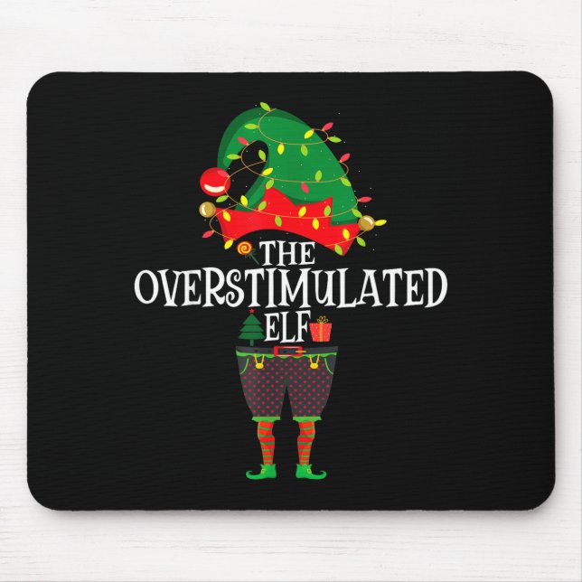 Christmas Elf Family Matching Group The Elf Overst Mouse Mat (Front)