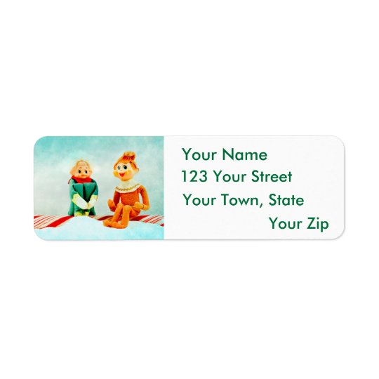 Christmas Elf First Date Return Address Label