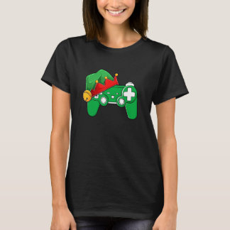 Christmas Elf Gamer Controller Boys Kids Teens Gam T-Shirt