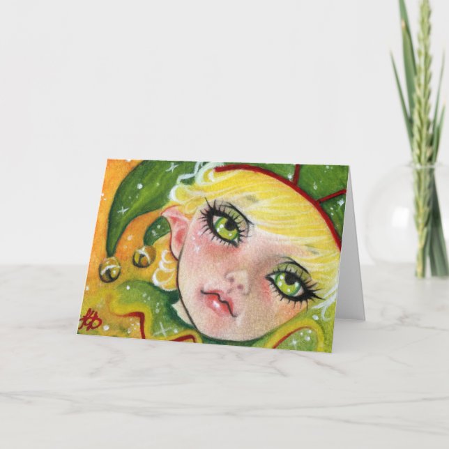 Christmas Elf Greeting Card (Front)