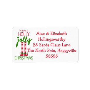 Christmas Elf  - Have A Holly Jolly Christmas Label