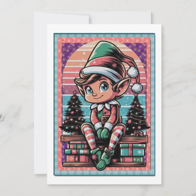 Christmas Elf Holiday Card (Front)