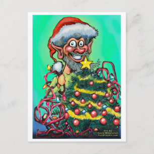 Christmas Elf Holiday Postcard