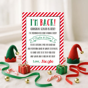 Christmas Elf I'm Back Custom Holiday Letter