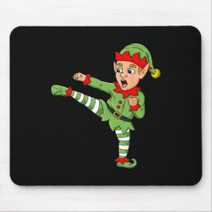 Christmas Elf Karate Funny Boys Girl Kids Family P Mouse Mat