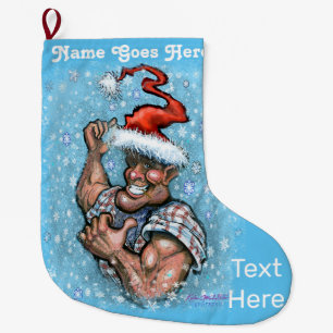 Christmas Elf Large Christmas Stocking