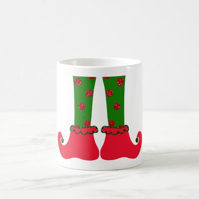 Christmas Elf Legs and Holly Mug (Center)