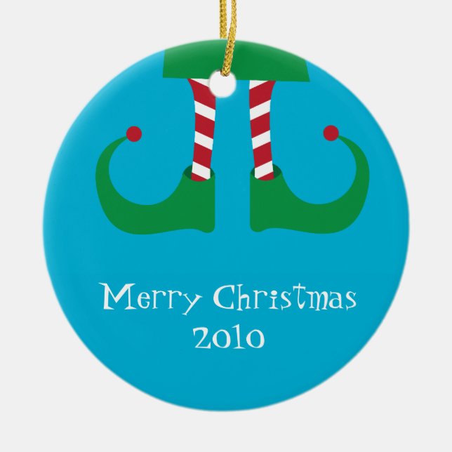 Christmas Elf Legs Ornament (Front)