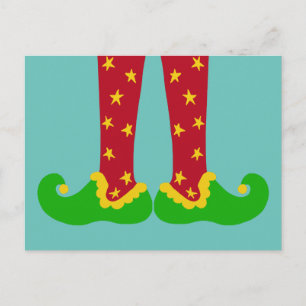 Christmas Elf Legs Postcard