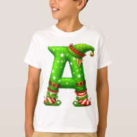 Christmas Elf Letter A Cartoon Character