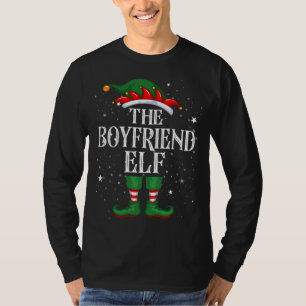 Christmas Elf Matching Family Funny Boyfriend Elf T-Shirt