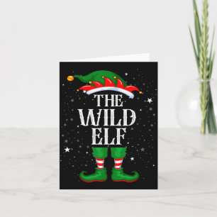 Christmas Elf Matching Family Group Funny Wild Elf Card