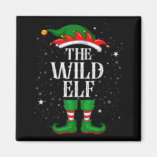 Christmas Elf Matching Family Group Funny Wild Elf Magnet
