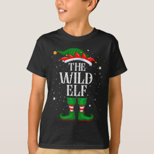 Christmas Elf Matching Family Group Funny Wild Elf T-Shirt