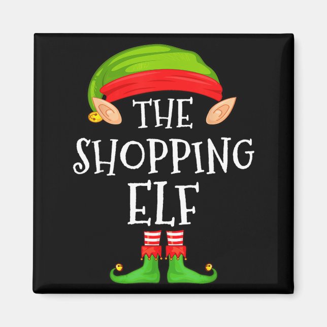 Christmas Elf Matching Family Pajama, The Shopng E Magnet (Front)
