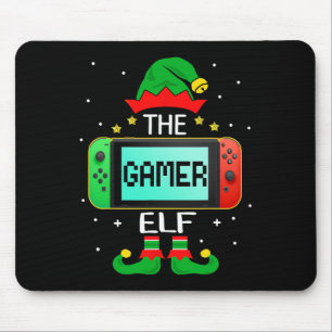 Christmas Elf Matching Gamer Family Gaming Boys Ki Mouse Mat