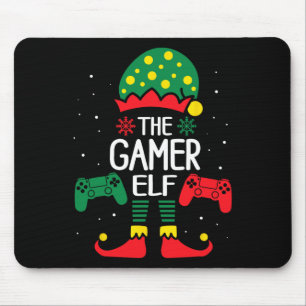 Christmas Elf Matching Gamer Family Gaming Boys Ki Mouse Mat