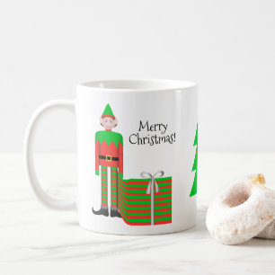 Christmas Elf Mug - Striped Gift Package