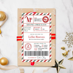 Christmas Elf North Pole Special Delivery Shipping Rectangular Sticker