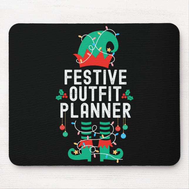 Christmas Elf Office Team Party Family Matching _1 Mouse Mat (Front)