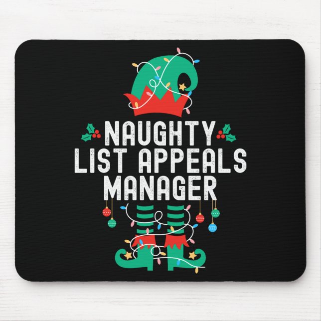 Christmas Elf Office Team Party Family Matching  Mouse Mat (Front)