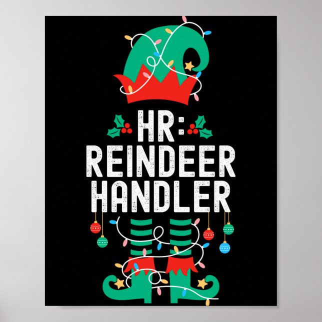 Christmas Elf Office Team Party Family Matching  Poster (Front)