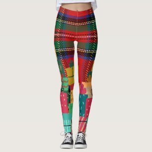 Christmas-Elf On The Shelf Leggings In Presents
