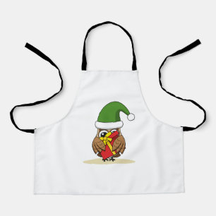 Christmas Elf Owl with Present Apron