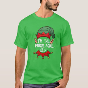 Christmas Elf Pajama I'm The Paralegal Elf Christm T-Shirt