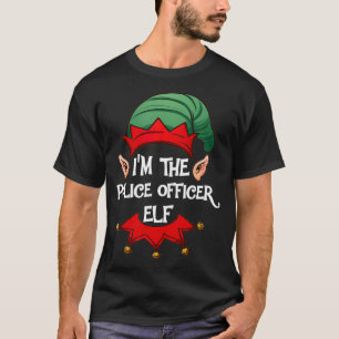 Christmas Elf Pajama I'm The Police Officer Elf Ch T-Shirt