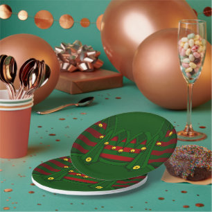Christmas Elf Paper Plates Festive Party Plates
