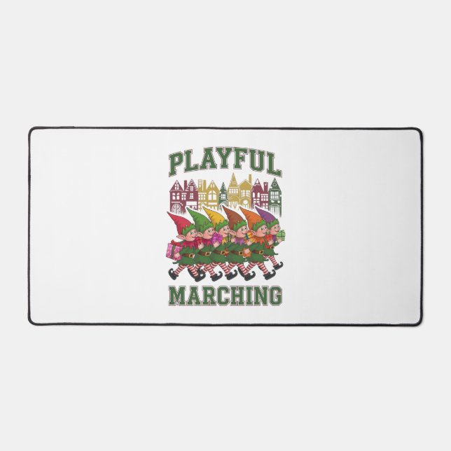 Christmas Elf Parade Desk Mat (Front)