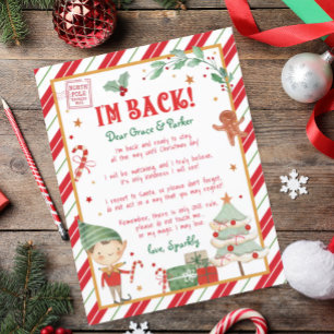 Christmas Elf personalised letter Poster